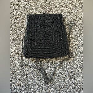 Black Beaded Evening Clutch